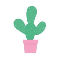 cactus met een groene kleur op een witte achtergrond vector