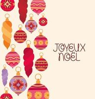 joyeux noel kaart vector