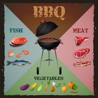 bbq menuposter vector