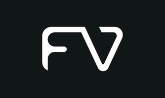 eerste brief fv logo ontwerp. fv logo ontwerp. creatief en modern fv logo. pro vector