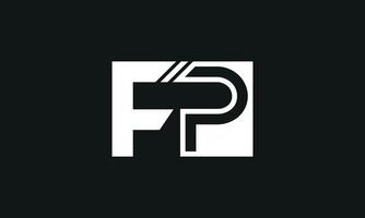 eerste brief fp logo ontwerp. fp logo ontwerp. creatief en modern fp logo. pro vector