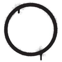 verstuiven geschilderd graffiti cirkel icoon gespoten geïsoleerd met een wit achtergrond. graffiti ronde symbool met over- verstuiven in zwart over- wit. vector