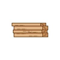 stack van houten planken. kleur timmerman icoon. vector