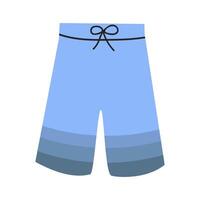 Mannen zwemmen korte broek. Mannen zwemmen slip. wit geïsoleerd achtergrond. illustratie. vector