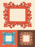 drie kleurrijke frames vector