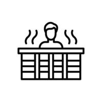 sauna lijn icoon ontwerp vector