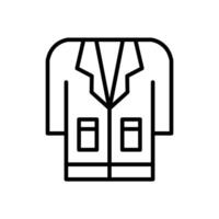 laboratorium jas lijn icoon ontwerp vector