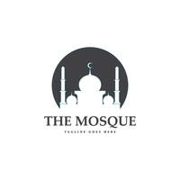 moskee logo ontwerp, Islamitisch logo vector