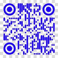 qr code icoon. illustratie. blauw kleur vector