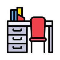 werkruimte vraagt zich af essentials stoelen, tafels vector