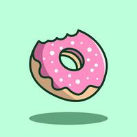 illustratie donut. ontwerp donut. donut donut taart tekenfilm ontwerp illustratie en icoon voor website, digitaal en afdrukken vector