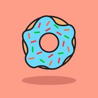 illustratie donut. ontwerp donut. donut donut taart tekenfilm ontwerp illustratie en icoon voor website, digitaal en afdrukken vector