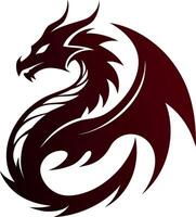 modern draak logo illustratie ontwerp vector
