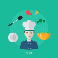 Chef-kok conceptuele afbeelding ontwerp vector