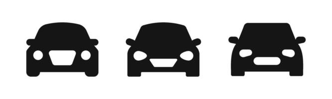 auto icoon set. auto pictogrammen. sedan motor voertuig silhouet. auto symbolen. vervoer symbool vector