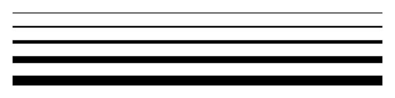 gemakkelijk lijn pictogrammen. Rechtdoor lijnen verzameling. horizontaal lijnen set. vector