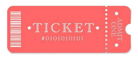 ticket. ticket voor concert, instappen, loterij, film. ticket coupon vector