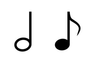 musical notities. aantekeningen pictogrammen. musical Notitie symbolen. vector