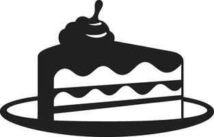 elegant toegeeflijkheid zwart taart modernistisch zoetheid zwart taart ografie vector