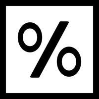 percentage vector pictogram