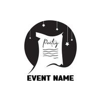 poëzie vlak logo illustratie evenement bedrijf vector