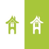 groene huis vector sjabloon