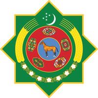 nationaal embleem van turkmenistan vector