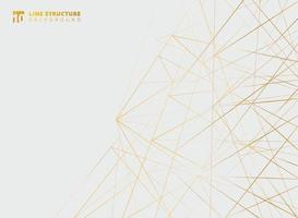 abstracte overlap gouden lijnen structuur op witte achtergrond. vector illustratie