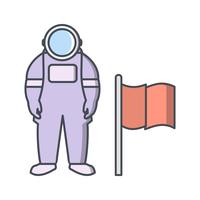 Man met vlag Vector Icon