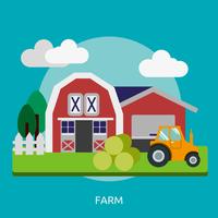 Farm Conceptuele afbeelding ontwerp vector