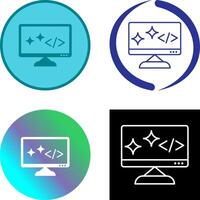 uniek schoon code icoon ontwerp vector