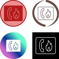 uniek brand noodgeval icoon ontwerp vector