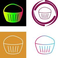 chocola muffin icoon ontwerp vector