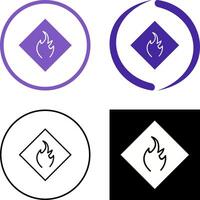 Gevaar van vlam icoon ontwerp vector