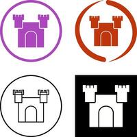 uniek kasteel icoon ontwerp vector