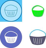 chocola muffin icoon ontwerp vector