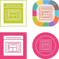 evacuatie plan icoon vector