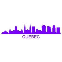 skyline van quebec op witte achtergrond vector