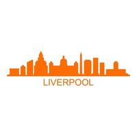 skyline van Liverpool op witte achtergrond vector
