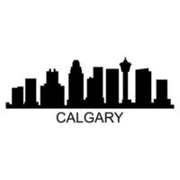 skyline van calgary op witte achtergrond vector