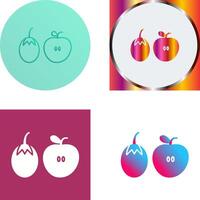 fruit en vgroenten icoon ontwerp vector