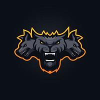 cerberus esport mascotte logo ontwerp illustratie vector