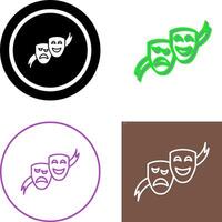 theater maskers icoon ontwerp vector