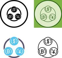 valuta uitwisseling icoon ontwerp vector