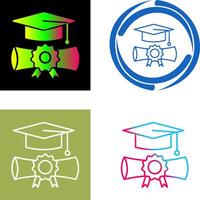 diploma uitreiking icoon ontwerp vector