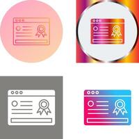 online certificaat icoon ontwerp vector