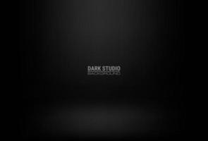 donkergrijze lege kamer studio gradiënt beste voor zwarte achtergrond en display product. realistisch donker platform vector