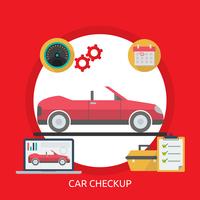 Auto Checkup Conceptuele afbeelding ontwerp vector