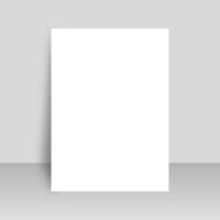 wit blanco a4-papier met schaduw. sjablonen voor de presentatie van ontwerp zoals flyer, omslag, poster. mock-up ontwerpsjabloon vector
