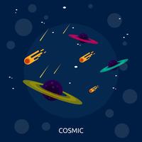 Kosmisch Conceptueel illustratieontwerp vector